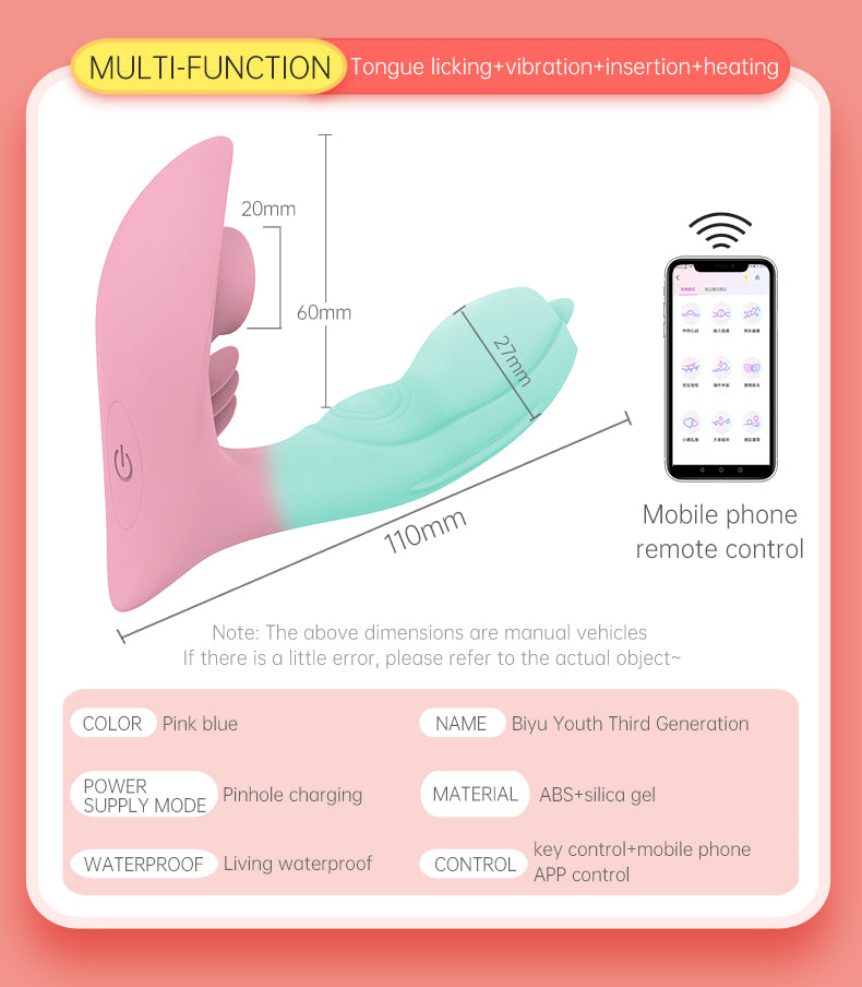 S.P&L Two-Color Wearable Anal Tongue Angel Invisible Bluetooth Vibrator