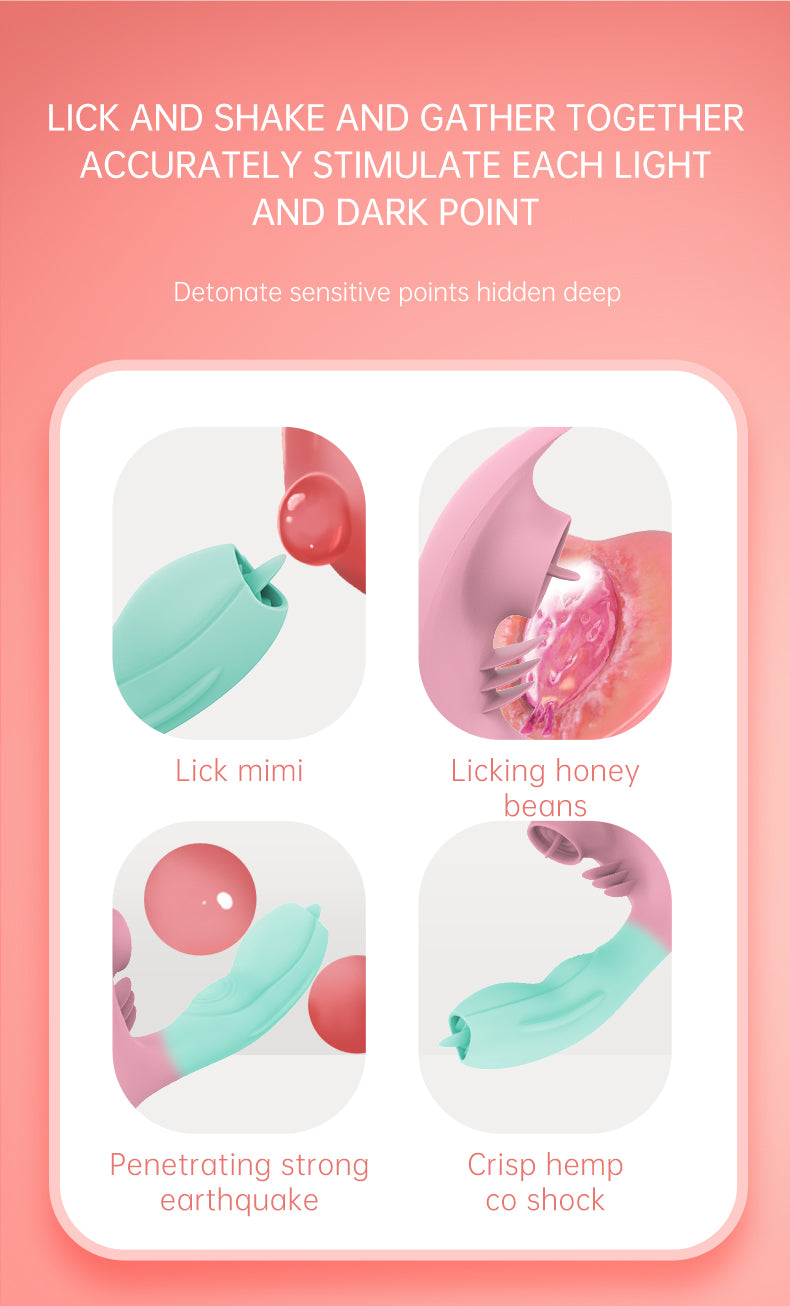 S.P&L Two-Color Wearable Anal Tongue Angel Invisible Bluetooth Vibrator