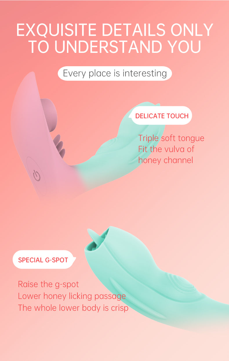 S.P&L Two-Color Wearable Anal Tongue Angel Invisible Bluetooth Vibrator