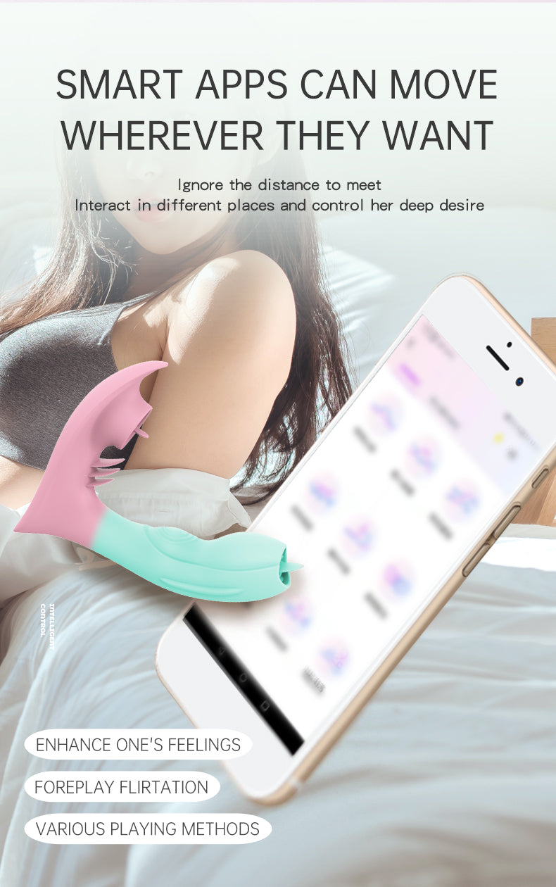S.P&L Two-Color Wearable Anal Tongue Angel Invisible Bluetooth Vibrator