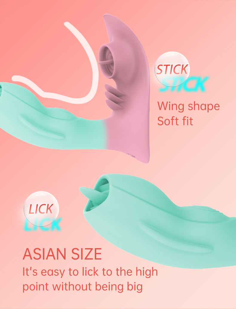 S.P&L Two-Color Wearable Anal Tongue Angel Invisible Bluetooth Vibrator